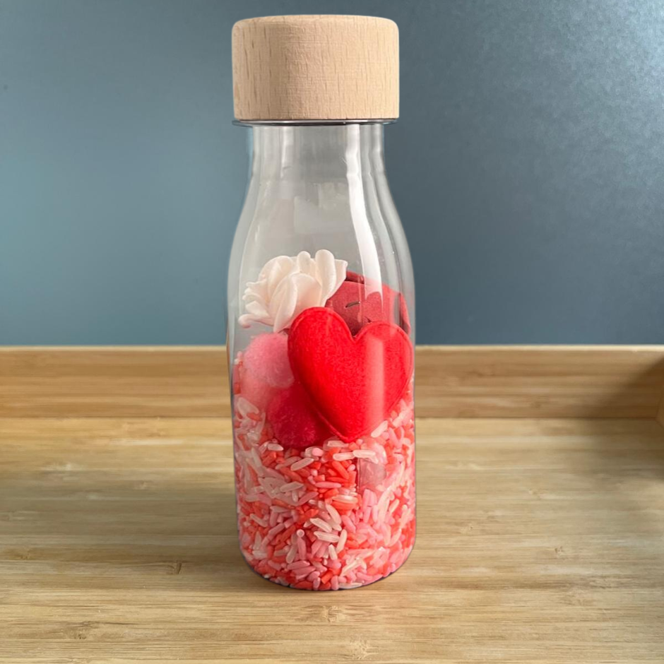 Botella sensorial de San Valentín