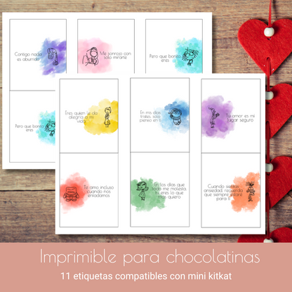 Imprimibles para Chocolatinas - Edición “Del Revés”